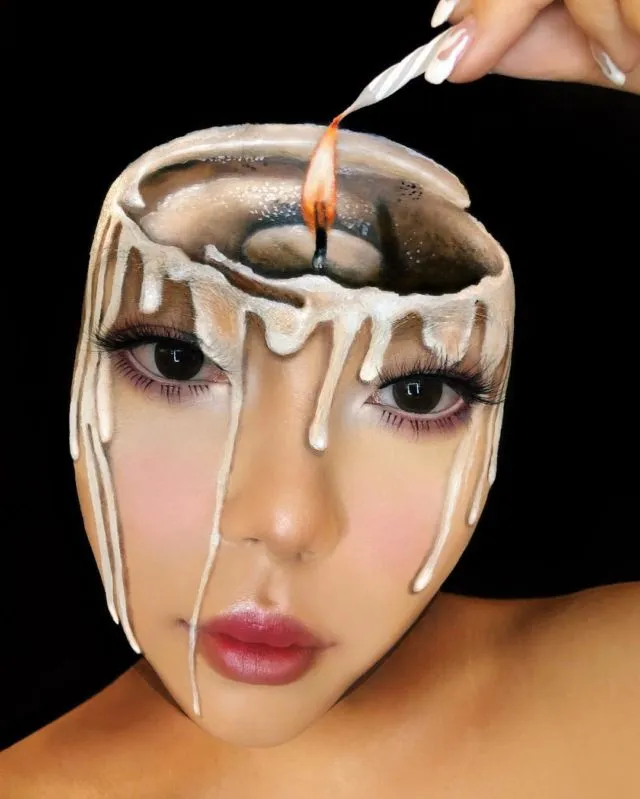 14 Dandanan Ilusi Optik Ala Make-up Artist @mimles. Membuatmu Bertanya-tanya 'Ini Nyata Nggak Ya?' 26
