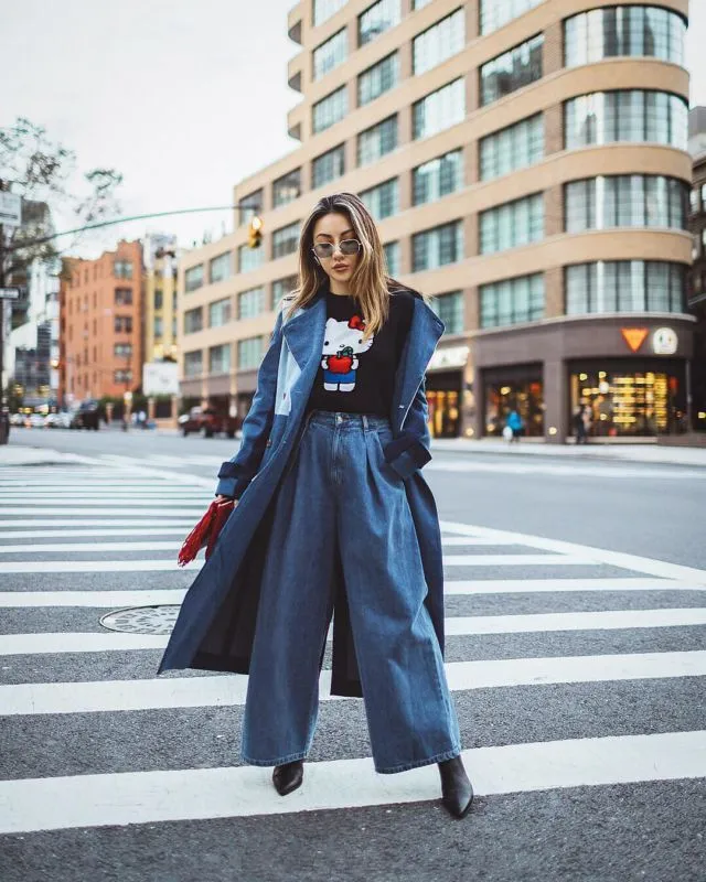 10 Ide Padu Padan Wide Leg Jeans ala Selebgram 12