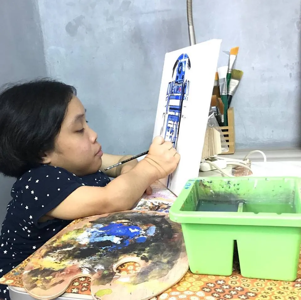 Keterbatasan Bukan Alasan, Seorang Disabilitas ini Berkarya Lewat Lukisan yang Luar Biasa Cantiknya 6
