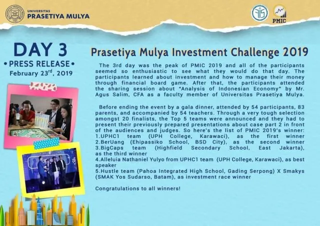 Begini Keseruan PMIC 2019 yang Diadakan Univ. Prasetiya Mulya. Nyesel kan Nggak Ikutan? 3