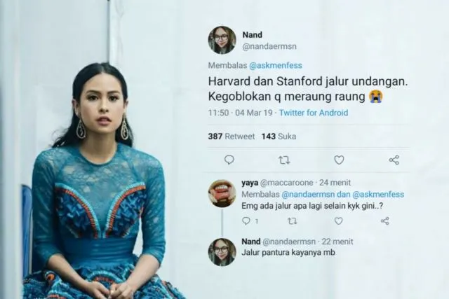 Maudy Ayunda Diperebutkan 2 Universitas Ternama Dunia, Begini 15 Curhatan Iri Warganet. Lah, Kocak~ 26