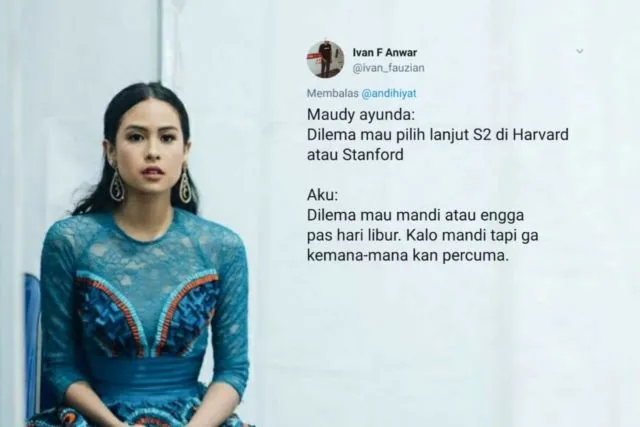 Saat Maudy Ayunda Dilema Stanford atau Harvard, #SobatMisqueen Cuma Bisa Milih 14 Hal Receh ini 18