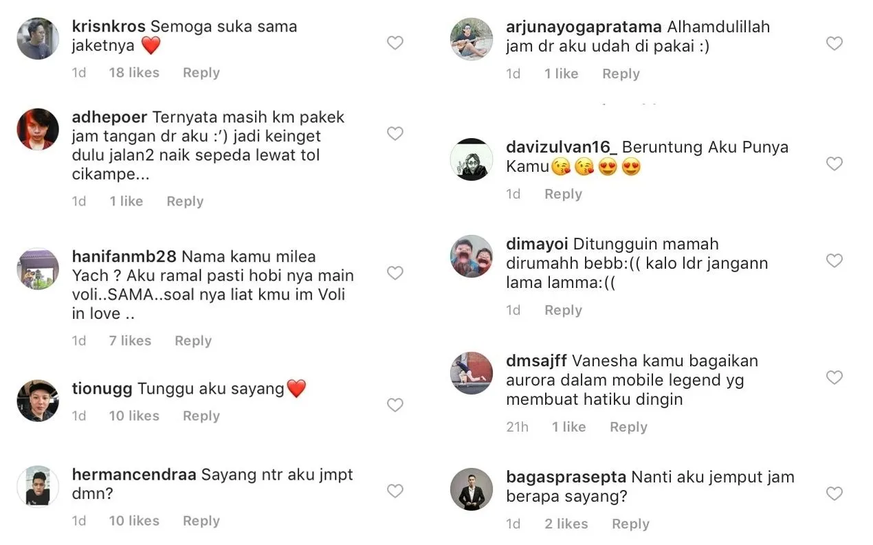 Film Dilan 1991 Tayang, IG Vanesha Prescilla Penuh Komentar 'Halu' Warganet. Milea Cantik Sih! 4