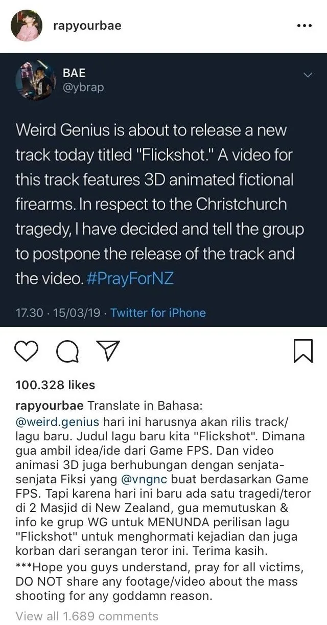 Perbandingan Respons Reza Arap dan Atta Halilintar Soal Penembakan di Masjid Selandia Baru 3