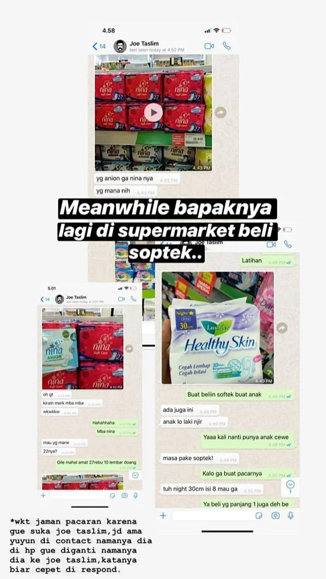 Serunya Baca Chat Putri Titian-Junior Liem Saat Diminta Beli Pembalut. Nggak Kayak Suami Istri! 3