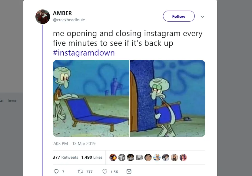 Instagram dan Facebook Down, Anak Twitter Ejek Pakai Meme Karena Penggunanya Pada Ngungsi. Terselow! 5