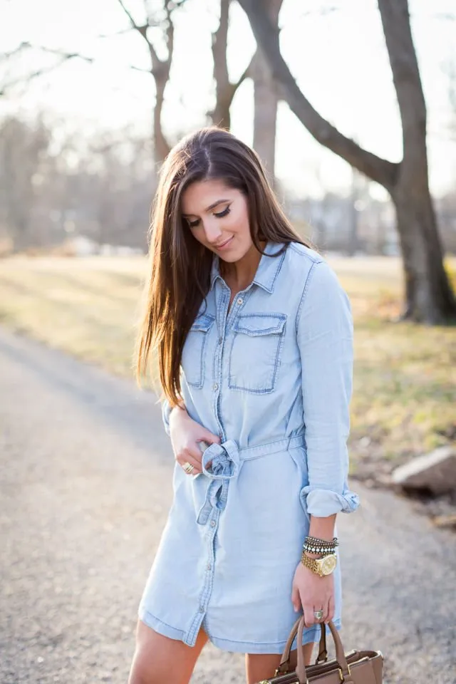 10 Ide Padu Padan Busana Santai Berbahan Chambray 14