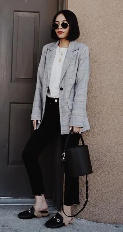 Ide Padu Padan Plaid Blazer. Bisa Buat Kerja atau Hangout Juga~ 15