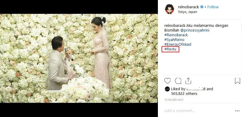 Hastag #Restu di Postingan Reino Barack Bikin Publik Marah. 'Kasihan Luna Maya', Katanya 3
