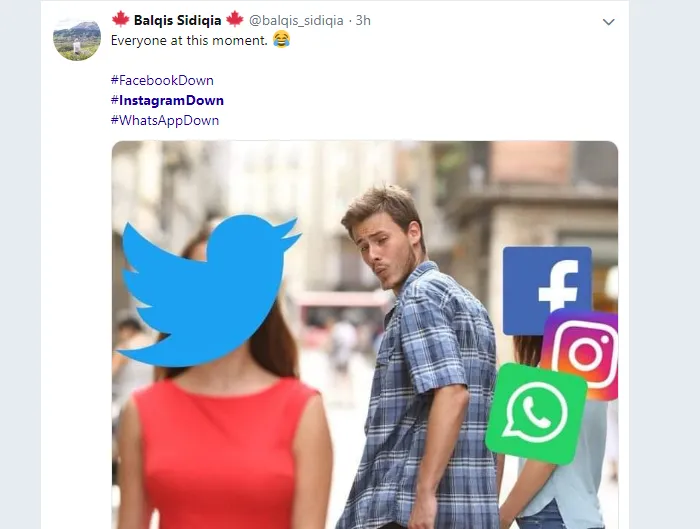 Instagram dan Facebook Down, Anak Twitter Ejek Pakai Meme Karena Penggunanya Pada Ngungsi. Terselow! 6