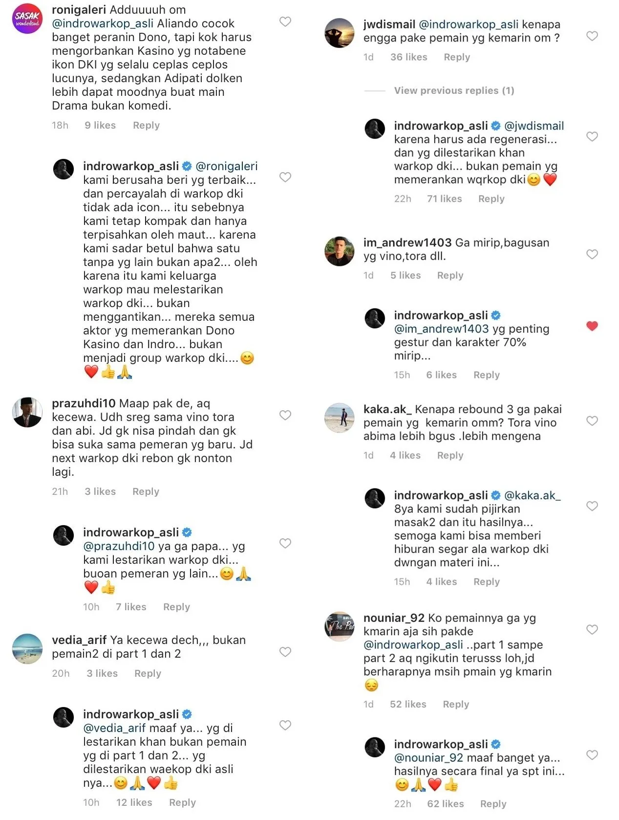 Indro 'Warkop' Menjawab Kekecewaan Publik Tentang Pemain Warkop DKI yang Terbaru. 'Mereka Sudah Maksimal', Katanya 4