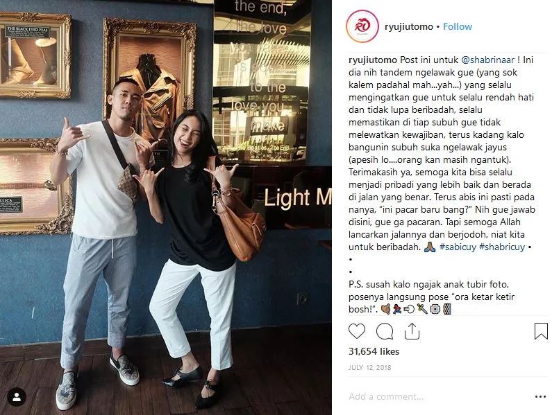 Kisah Cinta Ryuji Utomo-Sabrina: Putuskan Nggak Pacaran, Tapi Langsung Mau Serius Sejak Awal 13