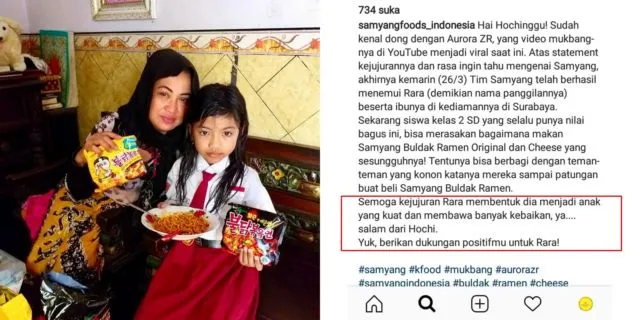 Akui Bohong pada Video Mukbangnya, Dek Rara Diberi Hadiah dari Samyang Foods. Jujur Membawa Berkah! 6