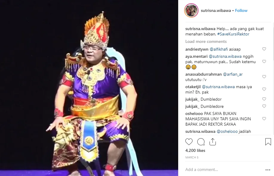 12 Bukti Kocaknya Rektor UNY. Dari Nonton Konser Urut IPK Sampai Jadi Tempat Curhat Mahasiswa 17