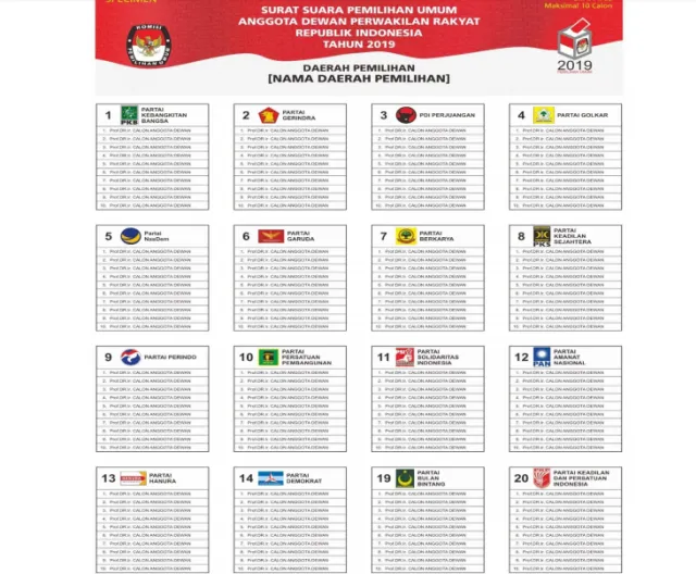 Sebelum Ikutan Nyoblos, Kenali Dulu 5 Jenis Kertas Suara Pemilu yang Akan Kamu Temui di Bilik TPS Ini 10