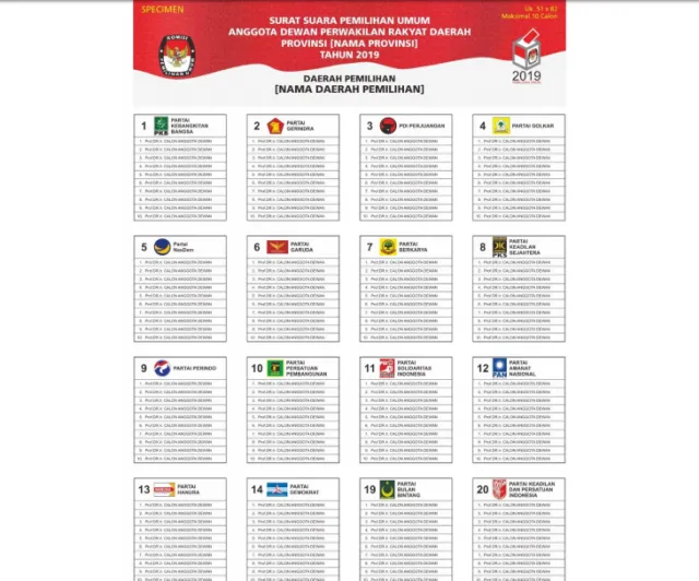 Sebelum Ikutan Nyoblos, Kenali Dulu 5 Jenis Kertas Suara Pemilu yang Akan Kamu Temui di Bilik TPS Ini 13