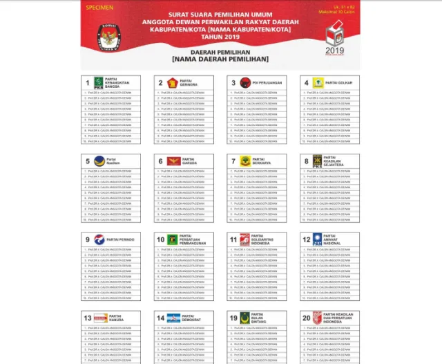 Sebelum Ikutan Nyoblos, Kenali Dulu 5 Jenis Kertas Suara Pemilu yang Akan Kamu Temui di Bilik TPS Ini 14