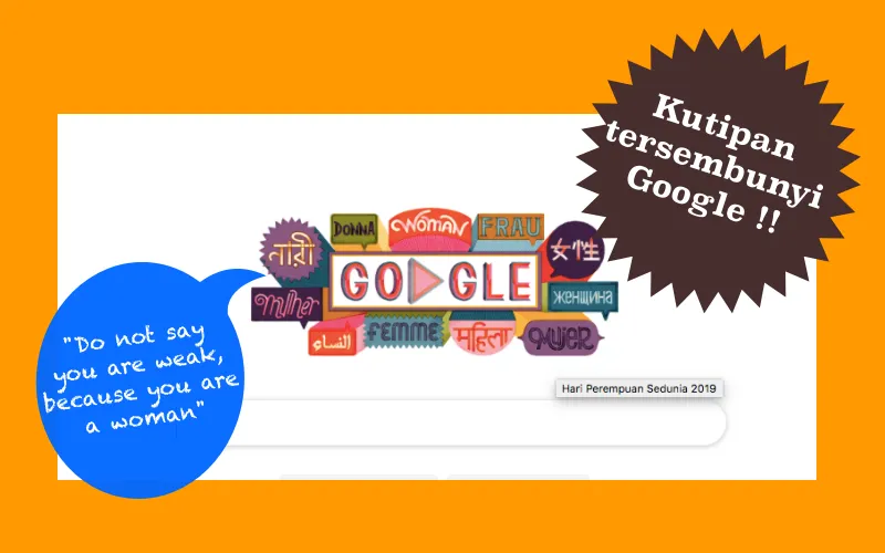 13 Kutipan Tersembunyi Google Khusus Hari Perempuan Internasional. Ada yang Lihat Saat Buka Google?