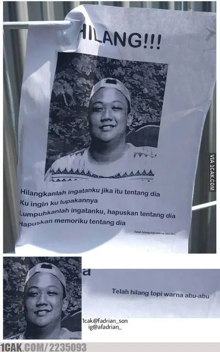 10 Berita Kehilangan Paling Kocak yang Pernah Ada. Ngeselin Kayak Gini Masih Ada yang Mau Bantuin? 12