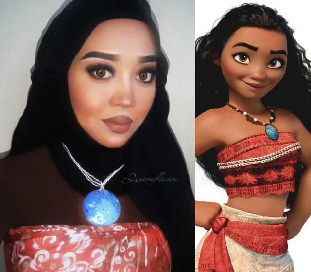 10 Potret Hijab Cosplay Animasi ala @queenofluna yang Kecenya Kebangetan. Kok Bisa Mirip Gitu Sih? 20