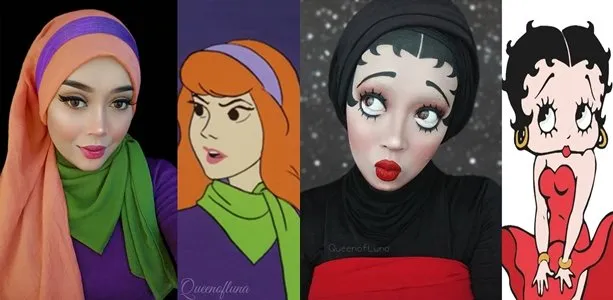 10 Potret Hijab Cosplay Animasi ala @queenofluna yang Kecenya Kebangetan. Kok Bisa Mirip Gitu Sih?