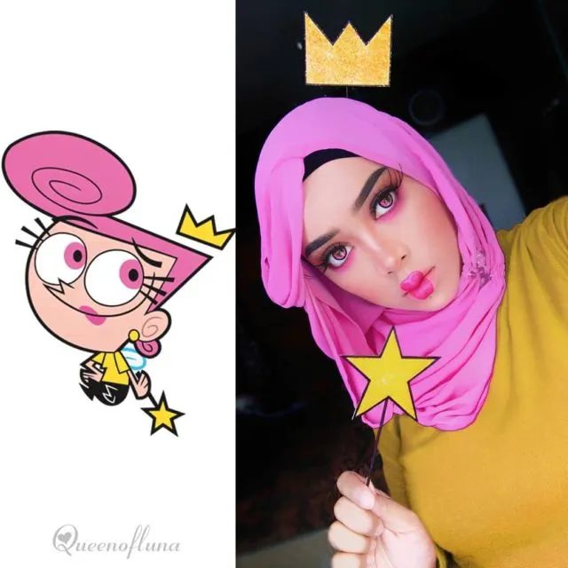 10 Potret Hijab Cosplay Animasi ala @queenofluna yang Kecenya Kebangetan. Kok Bisa Mirip Gitu Sih? 13
