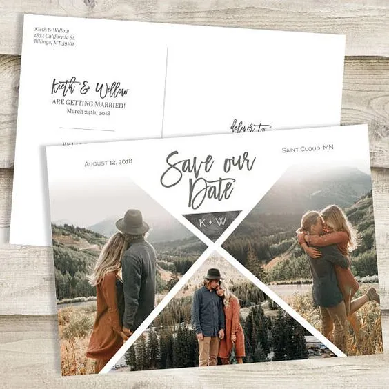 12 Ide Desain Undangan Plus Foto yang Bersahaja. Demi Foto Pre-Wedding Cantikmu Nggak Tersia-sia 16