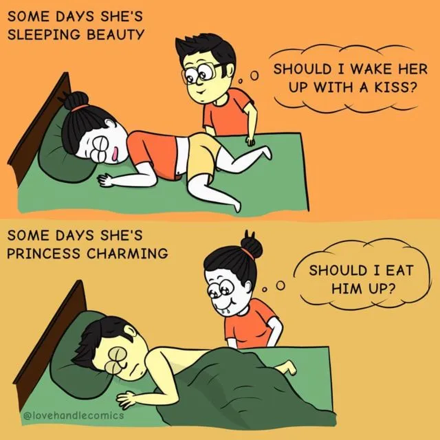9 Ilustrasi Komik Gemas ala Pasangan Baru Menikah. Lucu-lucu Romantis Gimana Gitu~ 20