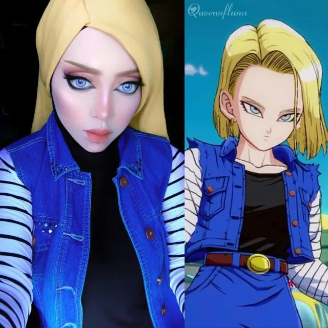 10 Potret Hijab Cosplay Animasi ala @queenofluna yang Kecenya Kebangetan. Kok Bisa Mirip Gitu Sih? 11