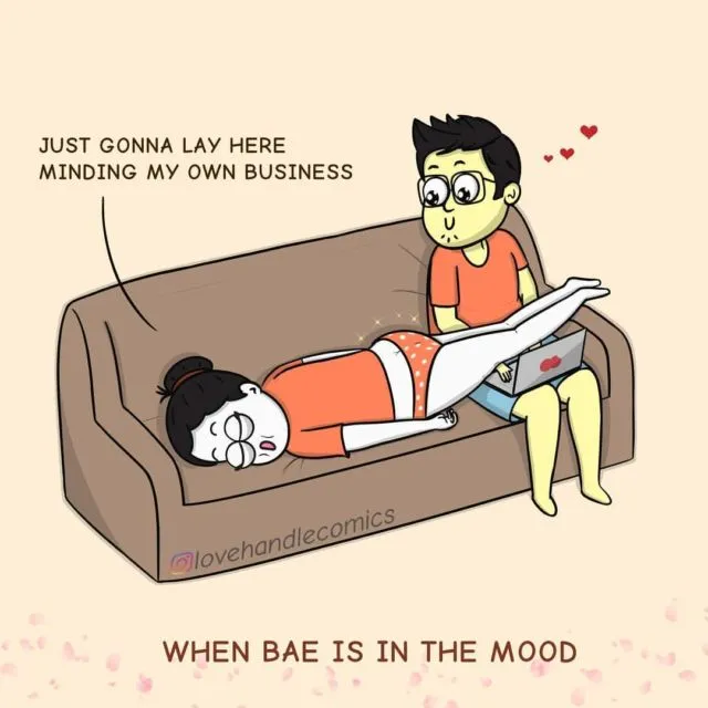 9 Ilustrasi Komik Gemas ala Pasangan Baru Menikah. Lucu-lucu Romantis Gimana Gitu~ 12