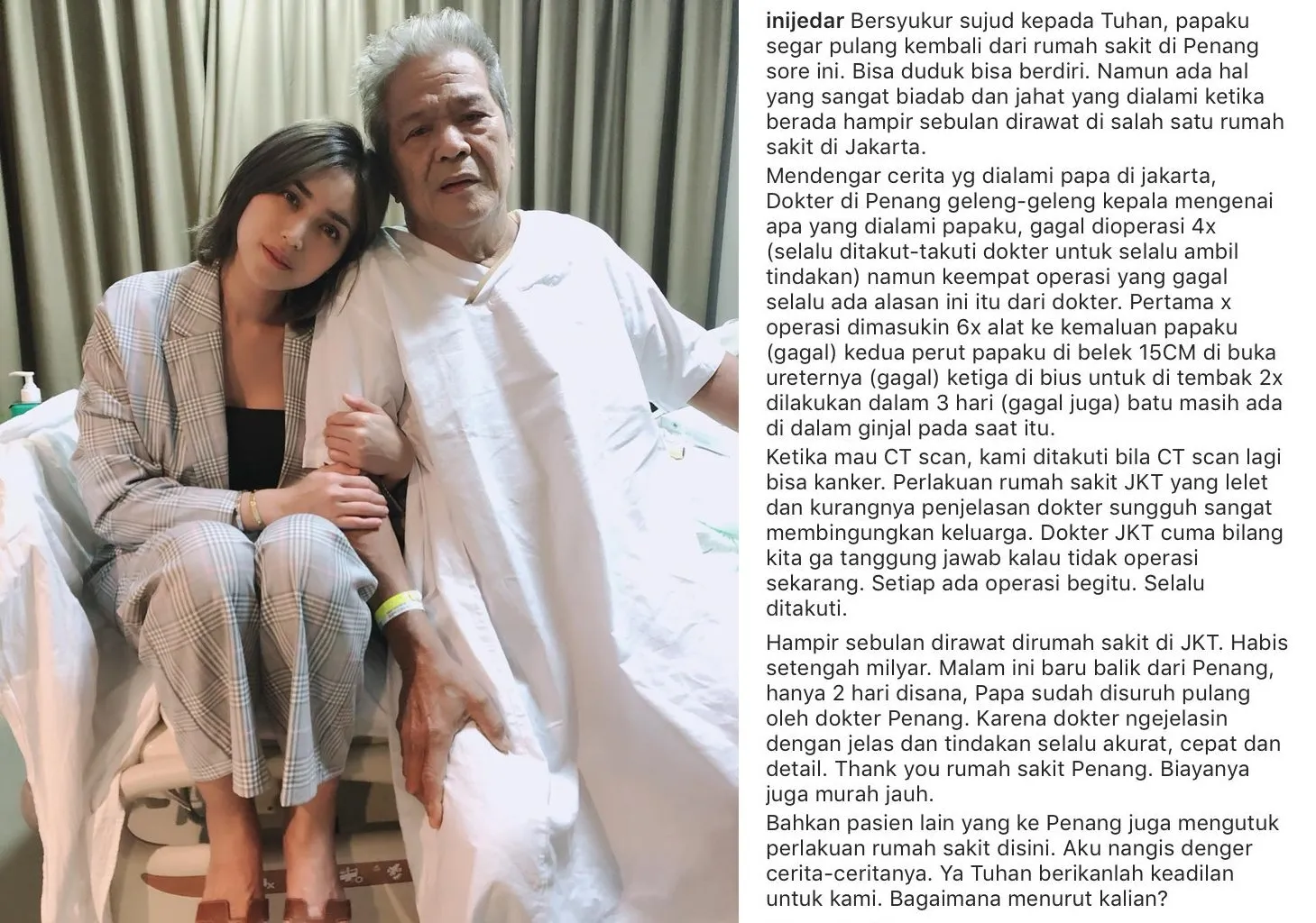 Jessica Iskandar Beberkan Fakta Tentang Perawatan Ayahnya Ketika di Indonesia. Ia Menyesal, Katanya 3