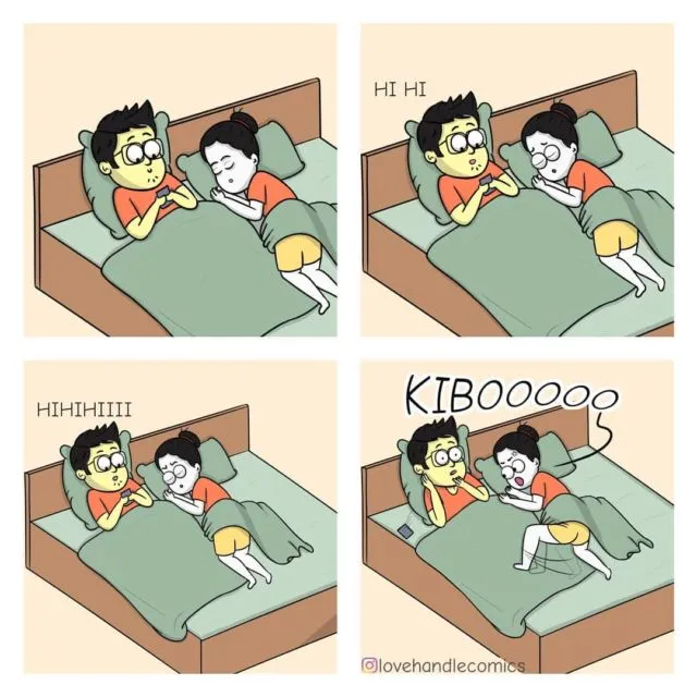9 Ilustrasi Komik Gemas ala Pasangan Baru Menikah. Lucu-lucu Romantis Gimana Gitu~ 13