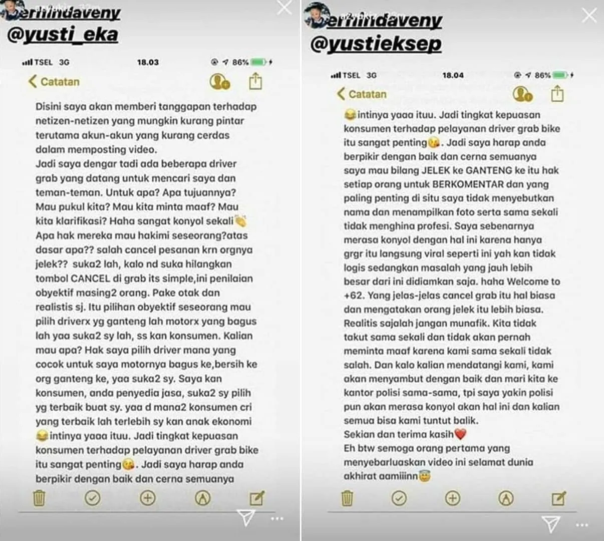 Cancel Ojol Karena Jelek Berbuntut Panjang, Mahasiswi ini Diteriaki Satu Kampus. Kelewatan Sih~ 2