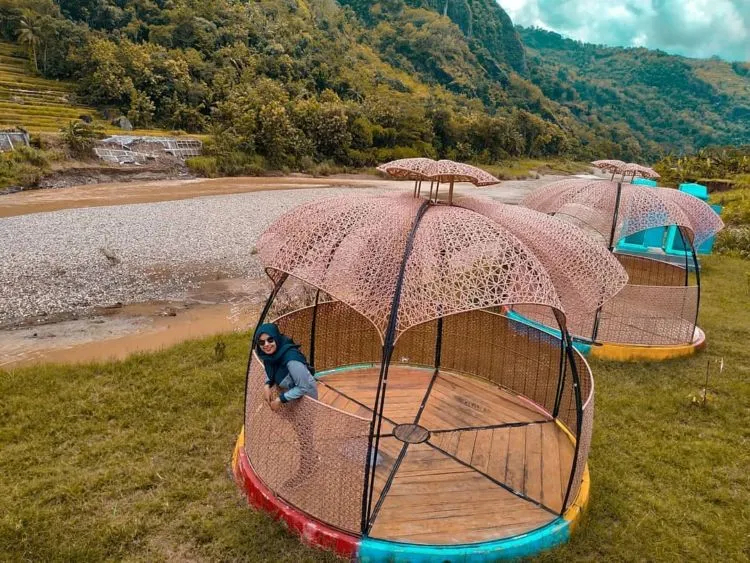 Gardu Pandang Lemah Rubuh, Destinasi Hits di Tepian Kali Oya, Imogiri, Bantul. Yuk Main di Sungai! 4