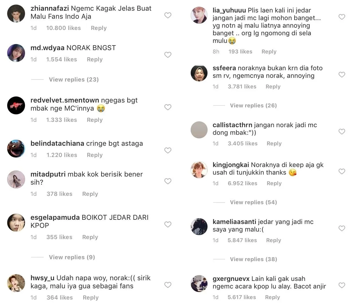 Jessica Iskandar Dihujat Fans 'Red Velvet' dan Dibilang Norak Saat Jadi MC, Ini Kronologinya 3
