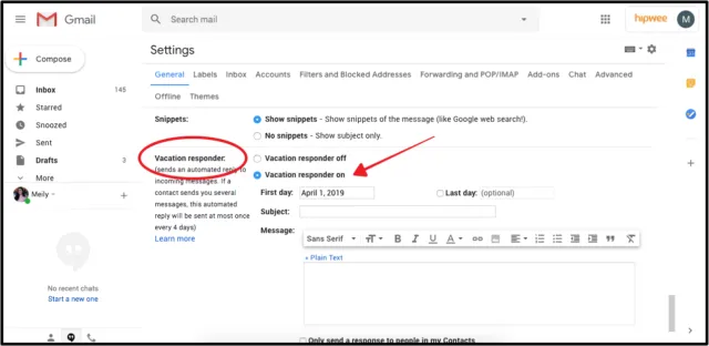 Tutorial Membuat Balasan Otomatis di Gmail Saat Lagi Cuti Kerja. Biar Total Liburannya~ 10