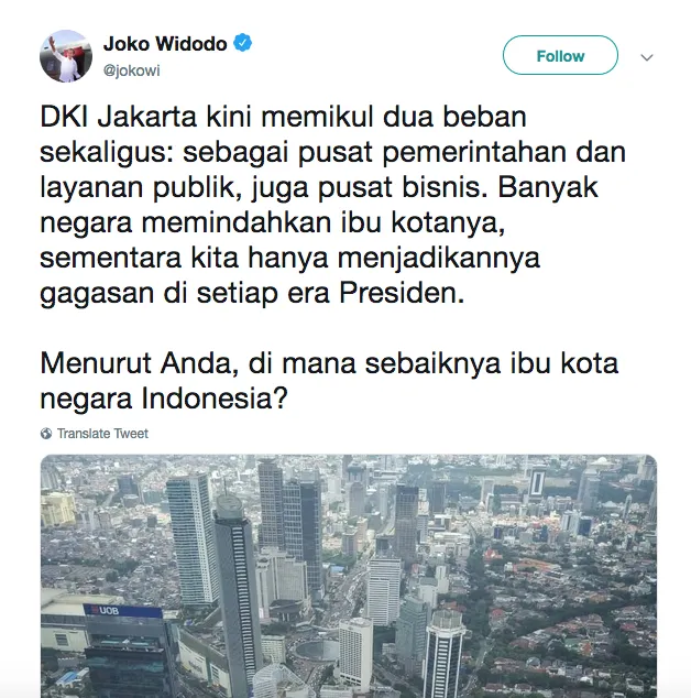 Cek 7 Usulan Warganet terhadap Isu Pemindahan Ibu Kota dari Jakarta, Mana nih yang Paling Relevan? 16