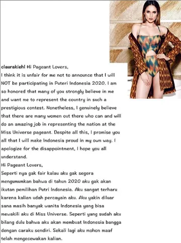 Cinta Laura Angkat Bicara Soal Dirinya yang 'Dipaksa' Ikutan Puteri Indonesia 2020. Bijak Banget! 4