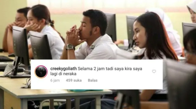14 Luapan Hati Kocak Dedek-dedek Habis UNBK Matematika. Akun Kemendikbud jadi Sasaran 24