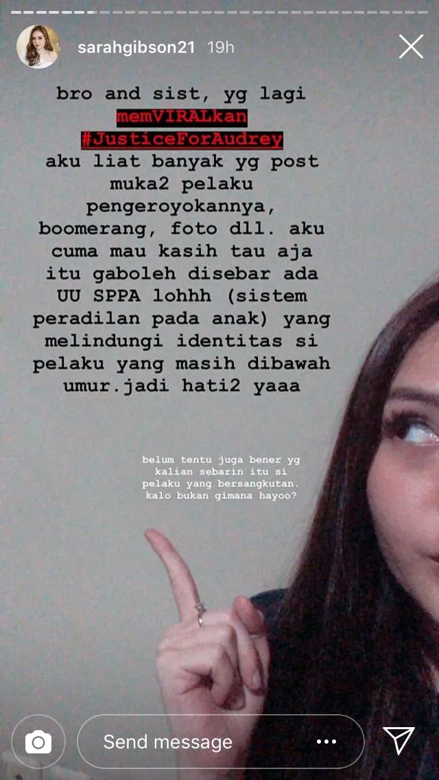 Sarah Gibson Bahas Viralnya #JusticeforAudrey dari Sisi UU SPPA. Begini Penjelasannya! 4