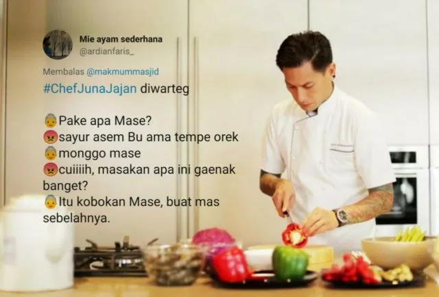 13 Imajinasi Liar Warganet Bayangkan #ChefJunaJajan di Pinggir Jalan. Apa Aja Dibercandain nih 20