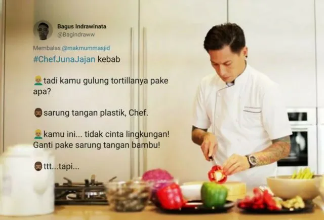 13 Imajinasi Liar Warganet Bayangkan #ChefJunaJajan di Pinggir Jalan. Apa Aja Dibercandain nih 14