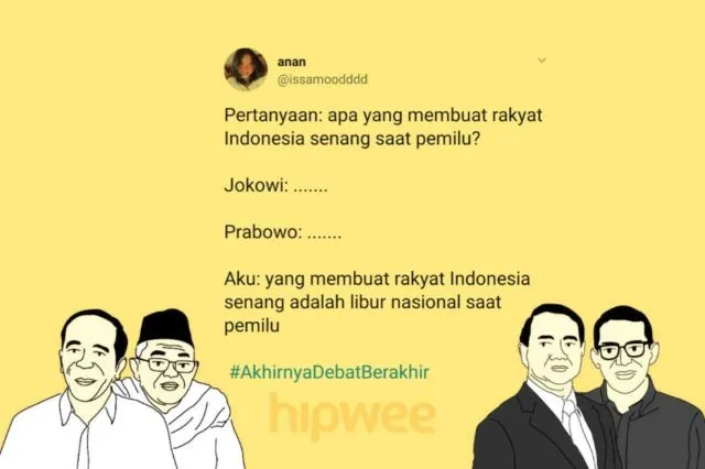 13 Cuitan Warganet Ini Jadi Hiburan Tersendiri dari Debat Semalam. Yay, #AkhirnyaDebatBerakhir Juga~ 14