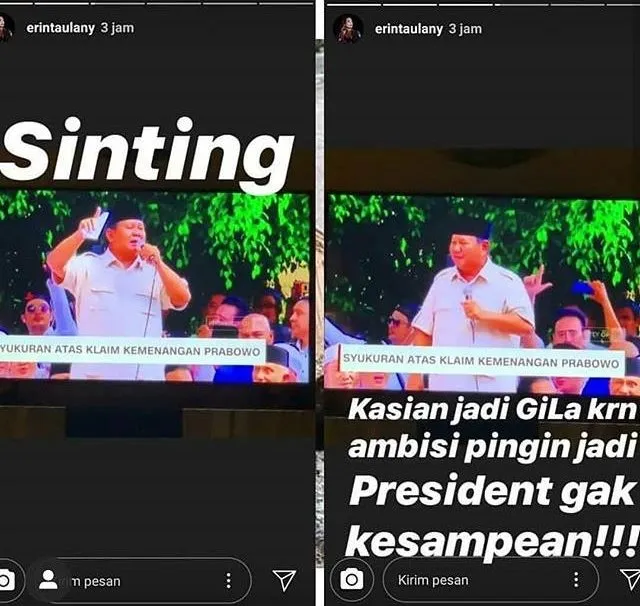 Istri Andre Taulany Dianggap Menghina Prabowo, Warganet pun Tuntut Pertanggungjawaban 5