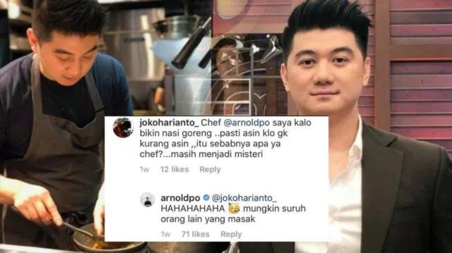 14 Reaksi Kocak Chef Arnold Tanggapi Komentar Kocak Warganet. Nggak Nyangka, Aslinya Receh Banget 30