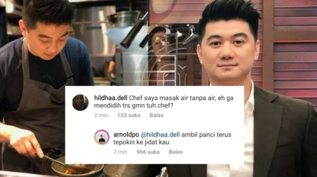 14 Reaksi Kocak Chef Arnold Tanggapi Komentar Kocak Warganet. Nggak Nyangka, Aslinya Receh Banget 22