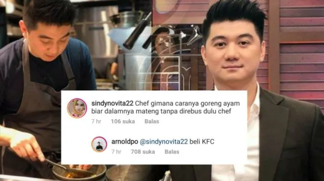 14 Reaksi Kocak Chef Arnold Tanggapi Komentar Kocak Warganet. Nggak Nyangka, Aslinya Receh Banget 25