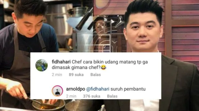 14 Reaksi Kocak Chef Arnold Tanggapi Komentar Kocak Warganet. Nggak Nyangka, Aslinya Receh Banget 31