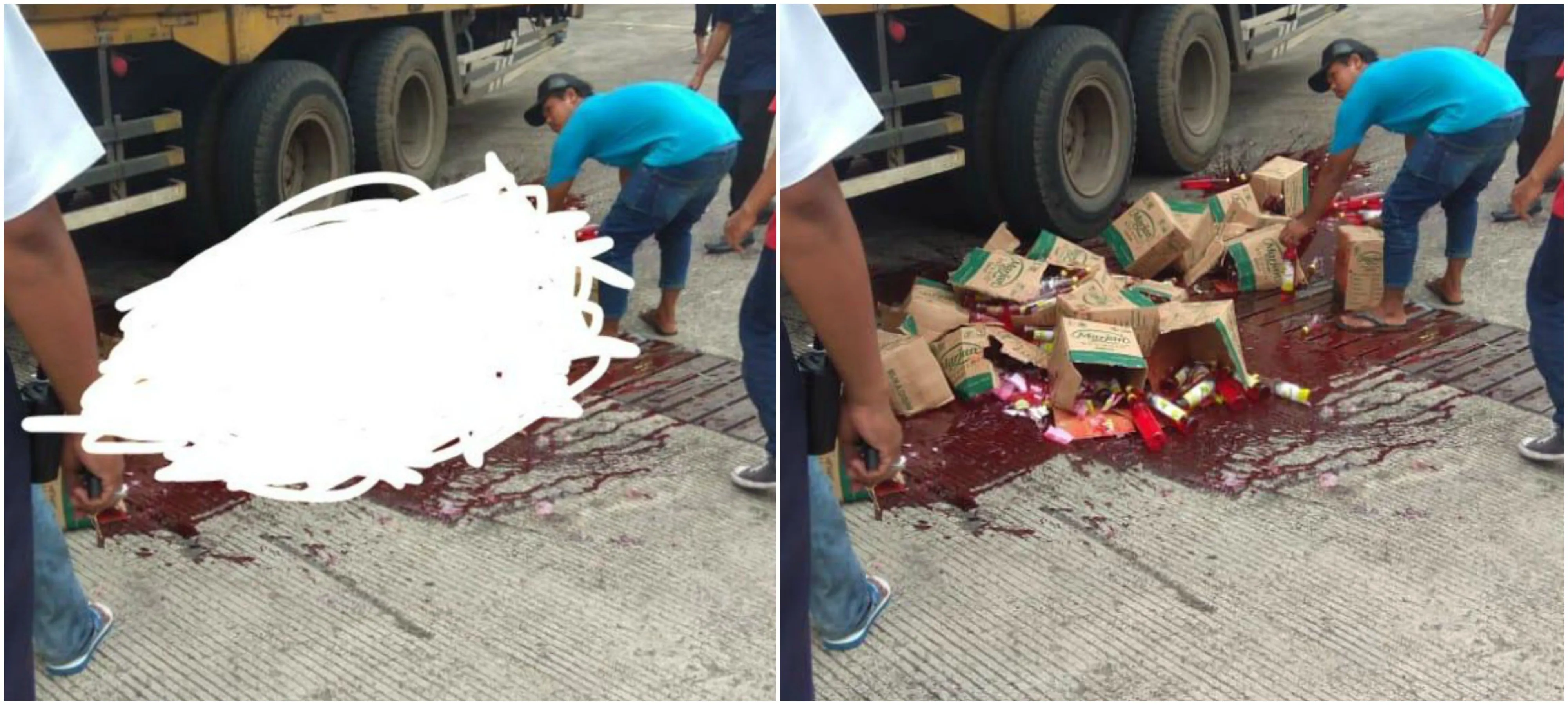 9 Reaksi Orang yang Ketipu oleh Foto 'Terlindas Truk'. Gambar Disensor Gini Emang Bikin Ngeri sih! 11