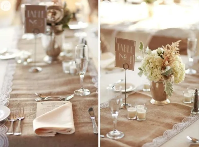 11 Ide Cantik Memasukkan Unsur Kain Goni atau Burlap ke Detail Dekorasi Pernikahan. Unik! 17